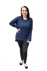 Bluza tricotata Miriam,model simplu,nuanta de bleumarin foto