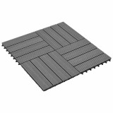 vidaXL Plăci pentru Deck 22 pcs Gri 30 x 30 cm Lemn compozit 3444828