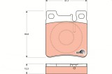 TRW GDB1123 COTEC set placute frana,frana disc