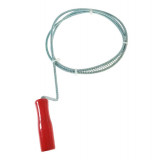 Spirala metalica cu maner pentru desfundat tevi, tip sarpe, Top Tools 34D301, 1.5M x 5mm, argintiu cu rosu