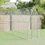 Gossi cotet pentru pasari, gri, 400x100x190 cm, otel galvanizat