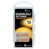 BATERIE AUDITIVA DURACELL 13 BLISTER 6 BUC DUR-13