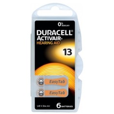 BATERIE AUDITIVA DURACELL 13 BLISTER 6 BUC DUR-13