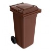 Pubela Gunoi Strend Pro MGB Brown 240L Maro, 2 Roti, Plastic Reciclat, Rezistenta UV, Chimicale, Dimensiuni 106.5x58x73.5 cm