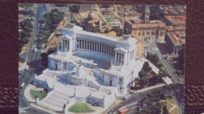 ITALIA - ROMA - ALTARE DELLA PATRIA SI CAPITOLIU - VEDERE AERIANA - NECIRCULATA foto