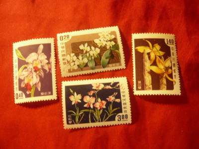Serie Taiwan 1958 - Flora -Orhidee , 4 valori foto