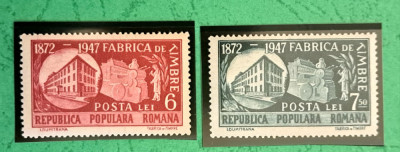 TIMBRE ROMANIA MNH LP227/1948 -125 ani Fabrica de Timbre-Serie simplă foto