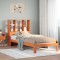 vidaXL Pat bibliotecă fără saltea maro ceruit 75x190 cm lemn masiv pin 3322572