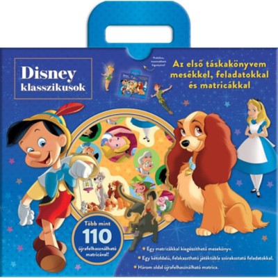 Disney Klasszikusok - T&amp;aacute;skak&amp;ouml;nyv - Az első t&amp;aacute;skak&amp;ouml;nyvem mes&amp;eacute;kkel, feladatokkal &amp;eacute;s matric&amp;aacute;kkal foto