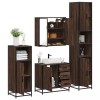 Gossi set de mobilier de baie din 4 piese din lemn de stejar maro