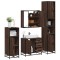 Gossi set de mobilier de baie din 4 piese din lemn de stejar maro