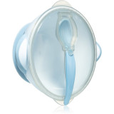 BabyOno Be Active Suction Bowl with Spoon serviciu de masă pentru copii pentru copii Blue 6 m+ 2 buc