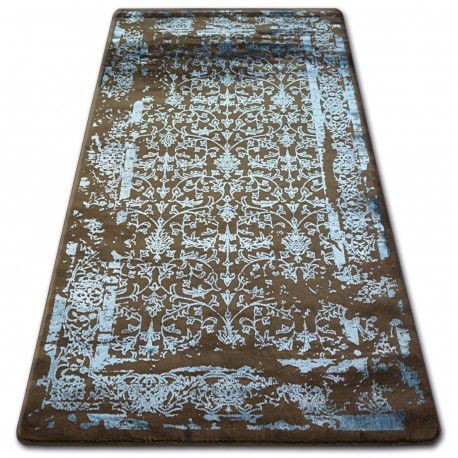 Covor acril Manyas 0920 maro si Albastru, 80x150 cm