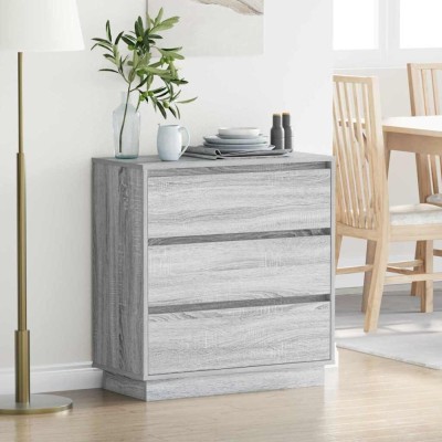 vidaXL Dulap de noapte cu sertar Gri 71 x 34.5 x 75 cm Lemn compozit 869639 foto