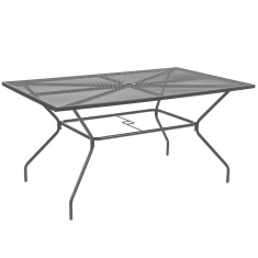 Masă de grădină din plasă metalică Melfi 150x90x75 cm antracit