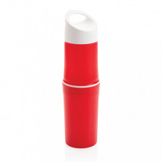 Sticla de apa, sport, BE O by AleXer, 2707242, Plastic, 500 ml, 24x6.8x6.8x?6.8 cm, Rosu, breloc inclus foto