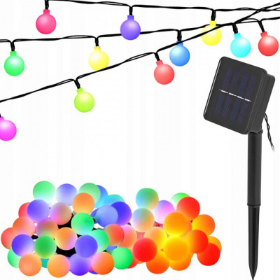 Ghirlanda Magica Luminoasa de exterior cu 50 LED-uri Multicolore, 8 functii si foto