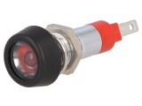Lampă de control LED roşie 24-28V &Oslash;8.2mm