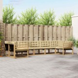 vidaXL Set de canapele de exterior cu pernă 7 pcs Alb și Bej 3389035