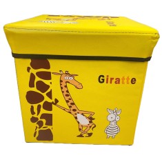 Cutie depozitare pliabila, galben, 30x30 cm