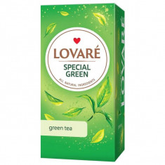 Cutie ceai cu 24 pliculețe Lovaré - Special Green: ceai verde premium 48 g