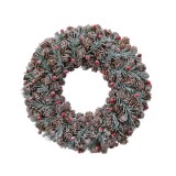 Cumpara ieftin Decoratiune - Wreath Pinecone Berries, Glitter, Pine Green | Kaemingk