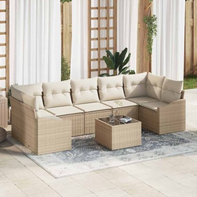 vidaXL Set de canapele pentru grădină Bej și crem 55 x 55 x 37 cm 3346641 foto