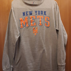 Bluza Majestic New York Mets, XL, gri deschis