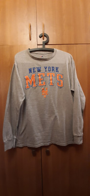 Bluza Majestic New York Mets, XL, gri deschis foto