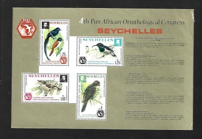 seychelles pasari mnh foto