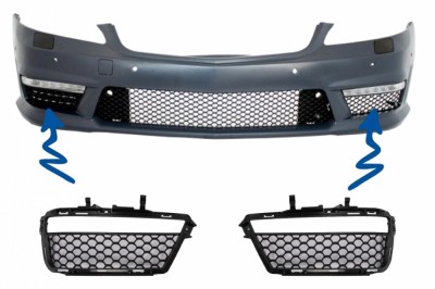 Grile Laterale Bara Fata Mercedes S-Class W221 (2005-2012) S63 S65 Design Performance AutoTuning foto