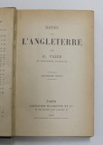 NOTES SUR L &#039;ANGLETERRE par H. TAINE , 1910