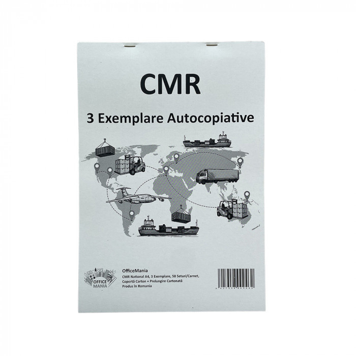 CMR National A4, 3 Ex, 50 Seturi/Carnet, Scrisoare de Transport, Formular Marfa, CMR Transport, CMR pentru Transport, CMR de Transport, Scrisoare CMR