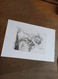 Cumpara ieftin MARCEL CHIRNOAGA, GRAVURA &#039;&#039;EROTICA&#039;&#039; * FORMAT TOTAL :29,5 * 19,5 CM