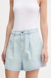Rotate pantaloni scurți jeans cu imprimeu, high waist, 1138241468