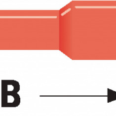 Papuc electric izolat tip pin diametru interior 4mm exterior 24.5mm recomandat ptr cablu cu sectiunea 0.5-1.5mm rosu Valueline