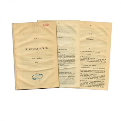 Publicația &amp;bdquo;Le Conservateur&amp;rdquo;, 1856-1857, 3 numere foto