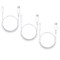 Set 3 Cabluri de Date si Incarcare, Type-C / Lightning, Albe, 2A, Viteza 10 Gbps, 1 M