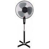 Ventilator inalt cu picior, Esperanza, Metal, Hurricane, 50W, 3 trepte de viteza, 130 cm inaltime, Negru/Gri