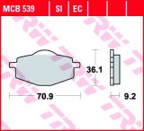 Cumpara ieftin Set placute frana TRW MCB539 - Italjet Millenium - MBK XC Flame - Yamaha DT - TDR - TZM - TZR 50-80 - XC Cygnus 125-150cc