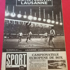 Revista SPORT nr.10/mai 1969 (prezentare Universitatea Craiova; Elvetia-Romania)