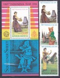 DB1 Indonezia 1991 ANul turismului 3 v. + SS MNH
