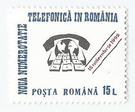 Romania, LP 1305/1991, Noua numerotatie telefonica, MNH