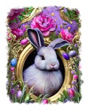 Cumpara ieftin Sticker decorativ, Iepure, Alb, 70 cm, 9779ST, Oem