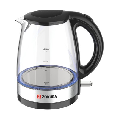 Fierbator electric din sticla 1,7 L, 2200 W - Zokura foto