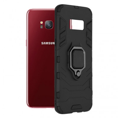 Husa pentru Samsung Galaxy S8, Techsuit Silicone Shield, Black foto