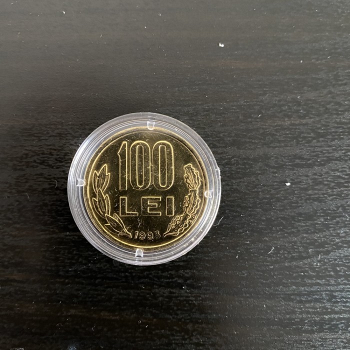Mihai Viteazul, monedă de 100 lei placată cu aur, 1993