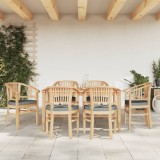 Cumpara ieftin Set mobilier de grădină, 7 piese, lemn masiv de tec
