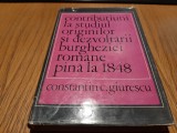 CONTRIBUTIUNI LA STUDIUL ORIGINILOR.. BURGHEZIEI ROMANE - Constanrin C. Giurescu