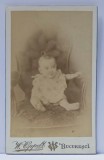 FOTOGRAF W. OPPELT , BUCURESTI , BEBELUS PE FOTOLIU , FOTOGRAFIE C.D.V. , SFARSIT DE SECOL XIX